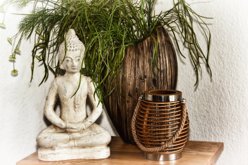 built structure, god, creativity, craft, zen, figure, enlightenment, plant, atmosphere, temple, human representation, meditate, wooden, psychic, gautama