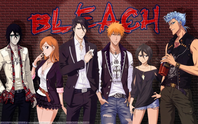 bricks, young women, Kuchiki Byakuya, real people, three quarter length, anime, arts culture and entertainment, women, art and craft, graffiti, group of people