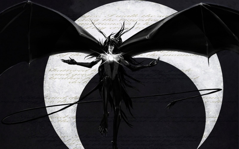writing, black background, animal, wings, animal themes, monochrome, shape, 4K, no people, Espada, creativity, shadow, Bleach, bat, protection