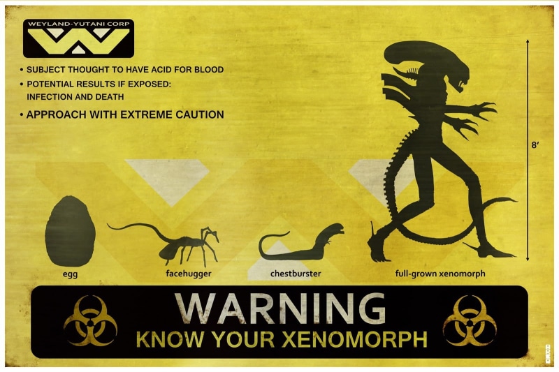 yellow, close-up, backgrounds, aliens, 720P, Xenomorph, male likeness, communication, message, representation, art and craft, signs, female likeness, creativity