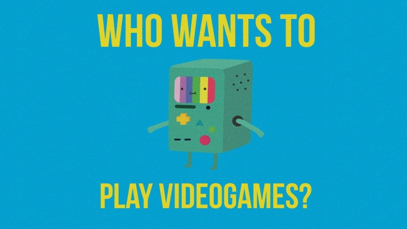 connection, text, BMO, blue background, studio shot, western script, technology, yellow, handheld, communication, message, no people, indoors, Adventure Time