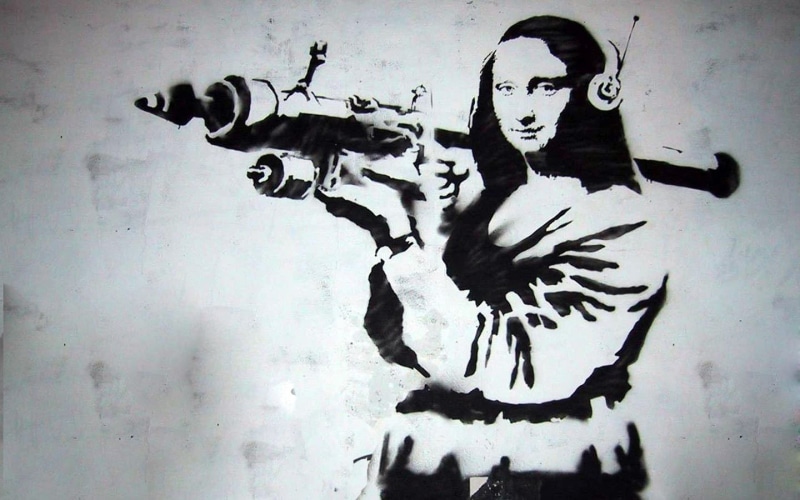 Graffiti, 720P, Banksy, Mona Lisa