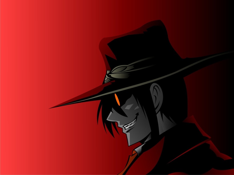 young adult, jacket, clothing, unrecognizable person, anime, red background, representation, studio shot, side view, one person, black color, focus on shadow