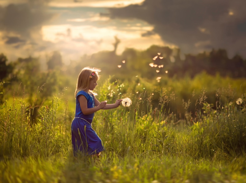 summer, Sun, field, small, 1080P, girl