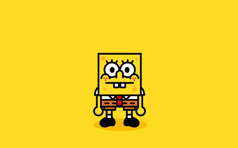 spongebob, hd, yellow, squarepants, 1080P, cartoon/comic