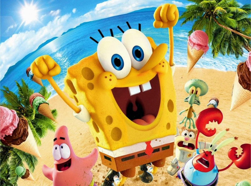 Cartoons, Patrick, Spongebob, toy, sky, no people, holiday, indoors, creativity, movie, Others, group of objects, human representation, multi colored