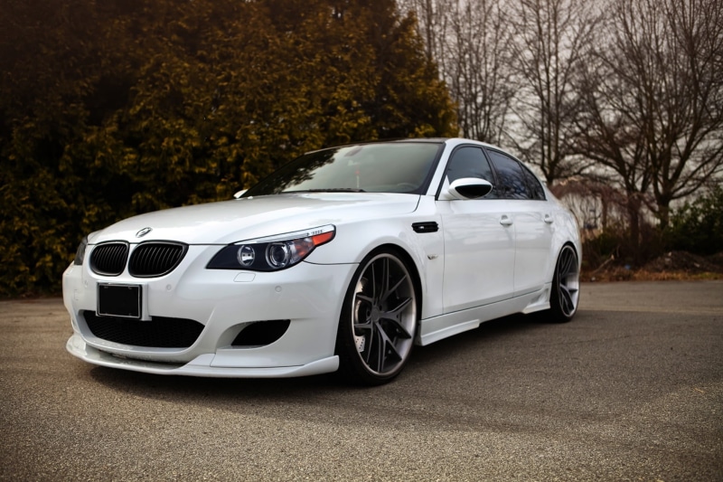 day, trees, BMW, land, wheel, luxury, e60, black Color, power, nature, new, silver, motor Vehicle, tuning, plant, white, e, editorial, supercar, stationary