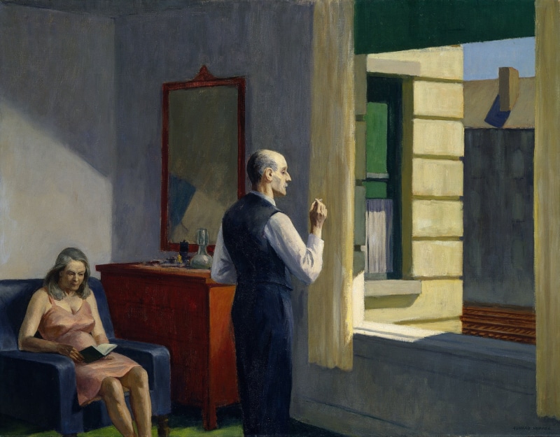 1952, Hotel By A Railroad, 1080P, Edward Hopper