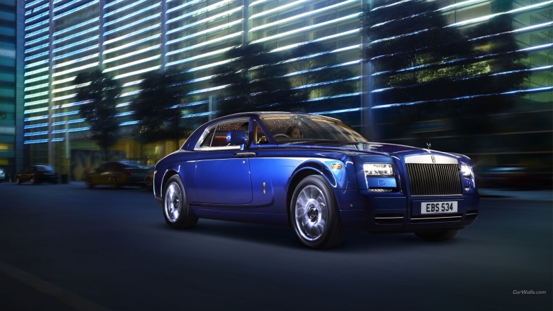1080P, vehicle, Rolls-Royce Phantom, car, blue cars
