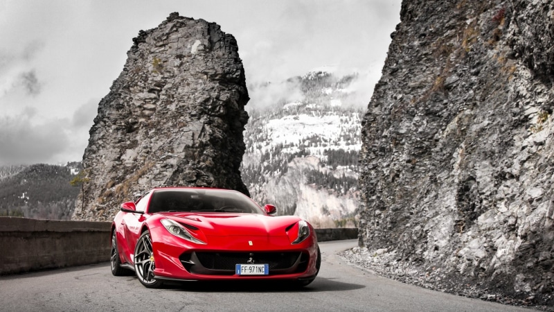 Supercar, Vehicle, 1080P, Ferrari 812 Superfast, Sport Car, Car, Ferrari, Red Car