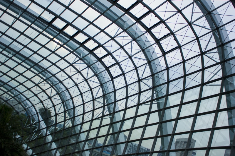 mesh, backgrounds, perforated, shape, design, steel, pattern, day, technology, city, metal, frame, windows, 5K, aluminum, full frame, low angle view, sky