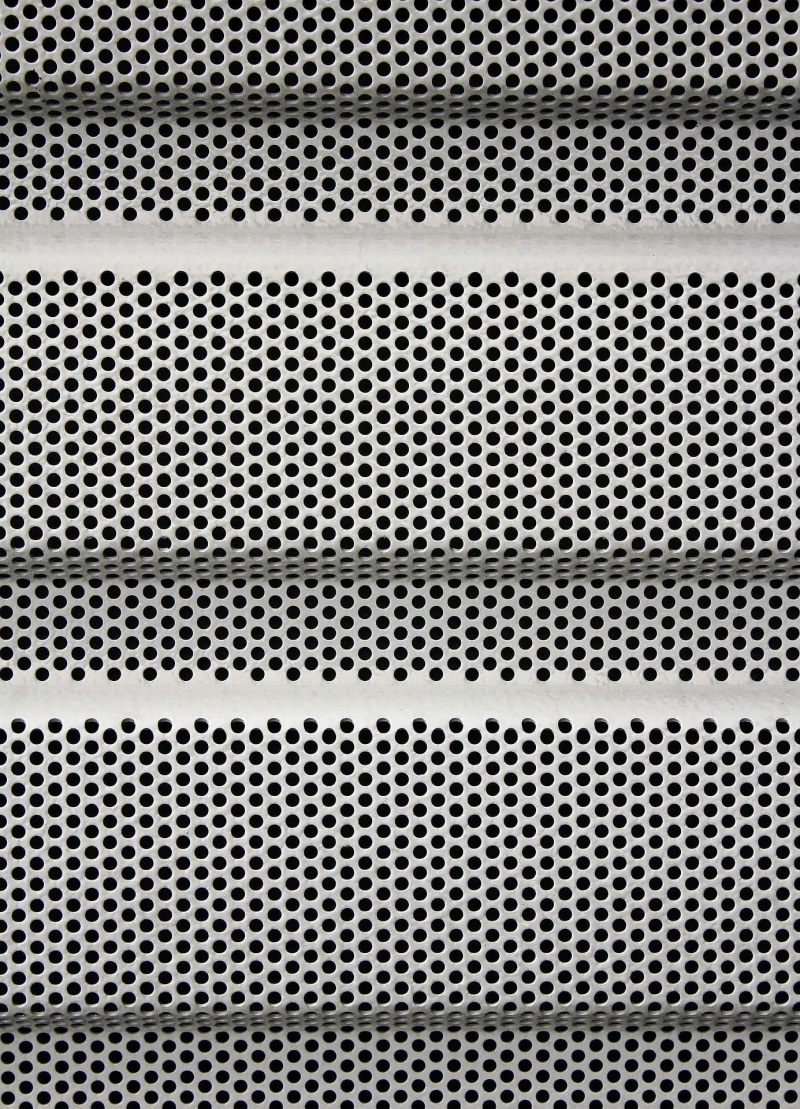 abstract, polka dot, metallic, iron - metal, holes, spotted, repetition, aluminum, alloy, shape, pattern, building feature, no people, steel, wire mesh