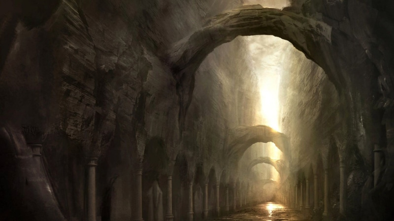history, architecture, beauty in nature, physical geography, artwork, the past, sunlight, ancient civilization, low angle view, arch, cave, rock, no people