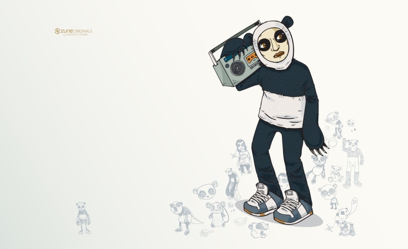 mask, young adult, Aero, cut out, 1080P, casual clothing, art and craft, Panda, Vector Art, full length, illustration, boombox, jeans, standing, men, technology