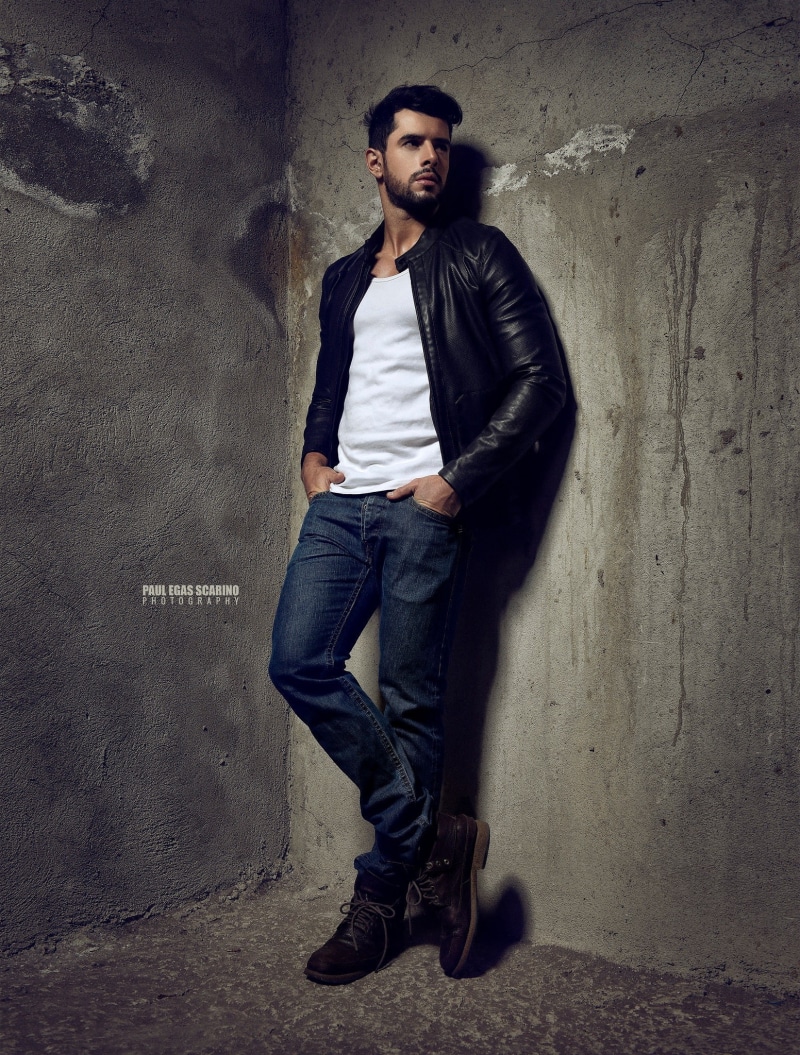 1080P, men, wall - building feature, jacket, Paul Egas Scarino, 500px, looking at camera, adult, leather, young adult, young men, beautiful people, dark