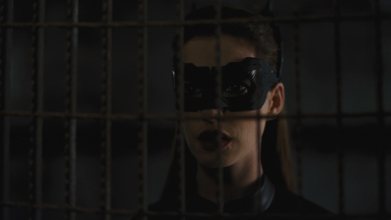 punishment, portrait, prison bars, Catwoman, aggression, headshot, adult, 1080P, men, Anne Hathaway, trapped, indoors, crime, social issues, dark, one person
