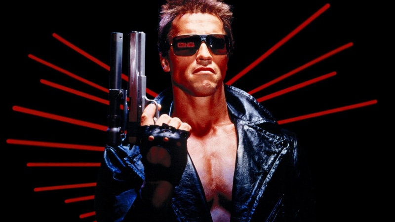 Arnold Schwarzenegger, movies, Terminator, movie poster, cyborg, gun, 1080P