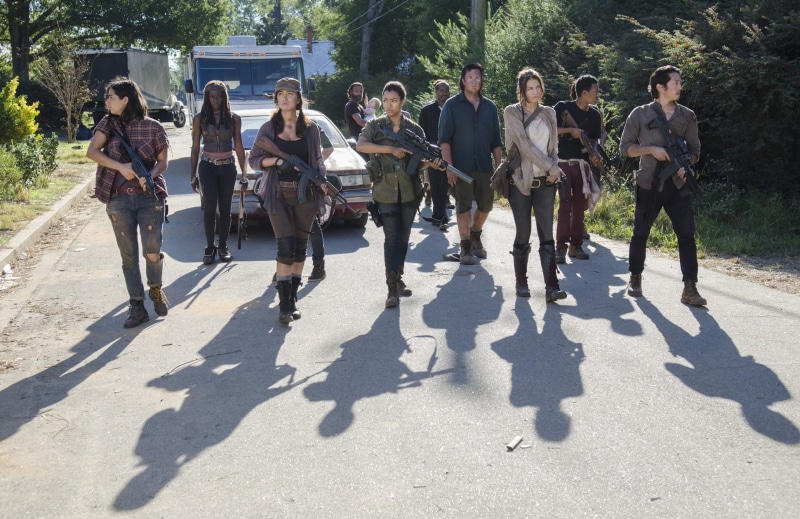 The Walking Dead, Danai Gurira, Andrew Lincoln, Glenn Rhee, TV Show, Lauren Cohan, Christian Serratos, Rick Grimes, Michonne (The Walking Dead), Maggie Greene