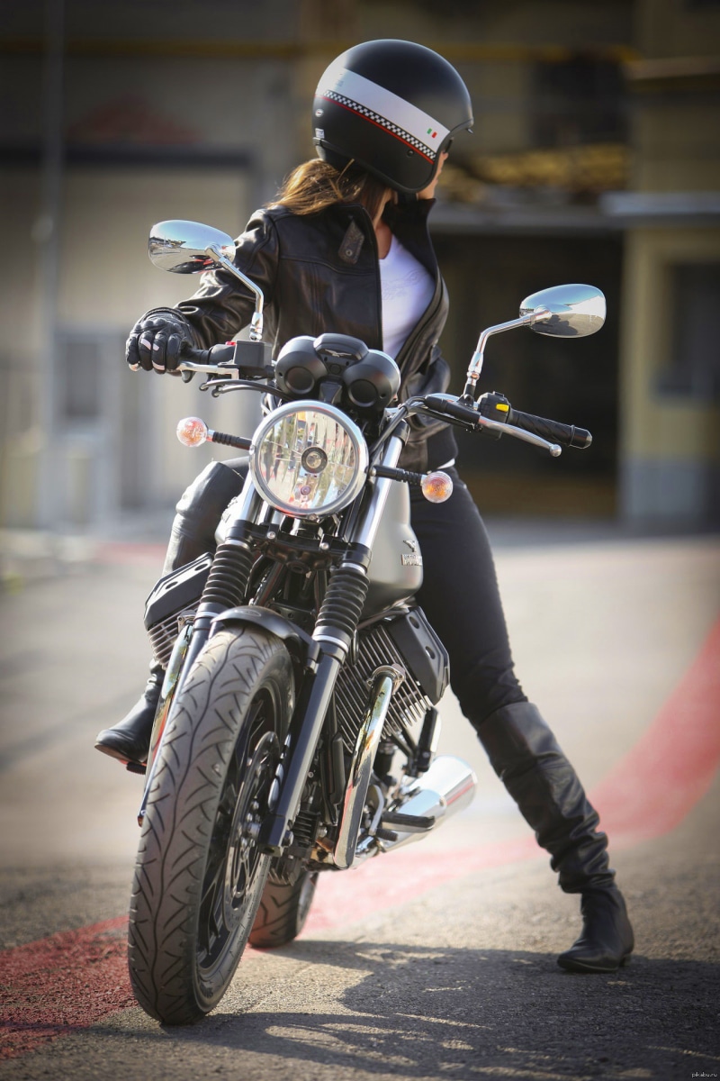 leather jackets, boots, street, brunette, women, women with bikes, motorcycle, helmet, model, portrait display, 1080P, long hair, women outdoors