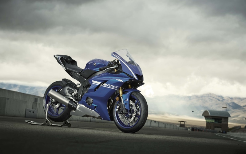 motorcycle, 2K, vehicle, Yamaha R6, blue