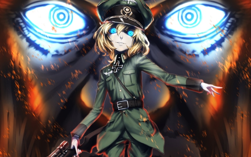 Tanya Degurechaff, Youjo Senki, anime girls, 1080P