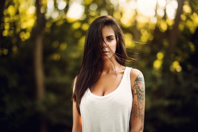 forest, young adult, teenager, beautiful woman, Marlen Valderrama Alvaréz, outdoors, young women, one person, hair, portrait, Martin Kühn, depth of field