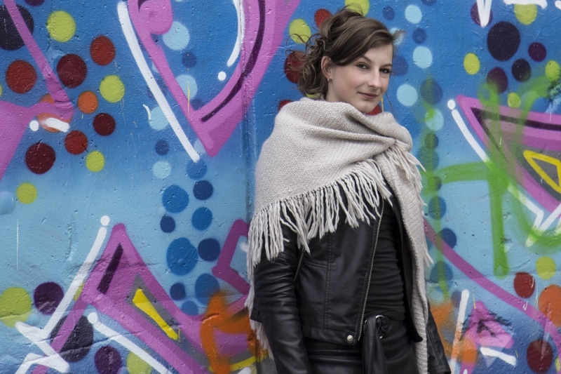 cool, leisure activity, nice, adult, young woman, pattern, Girl, day, smile, warm clothing, art, portrait, people, man, leather, watch, drawing, beautiful woman