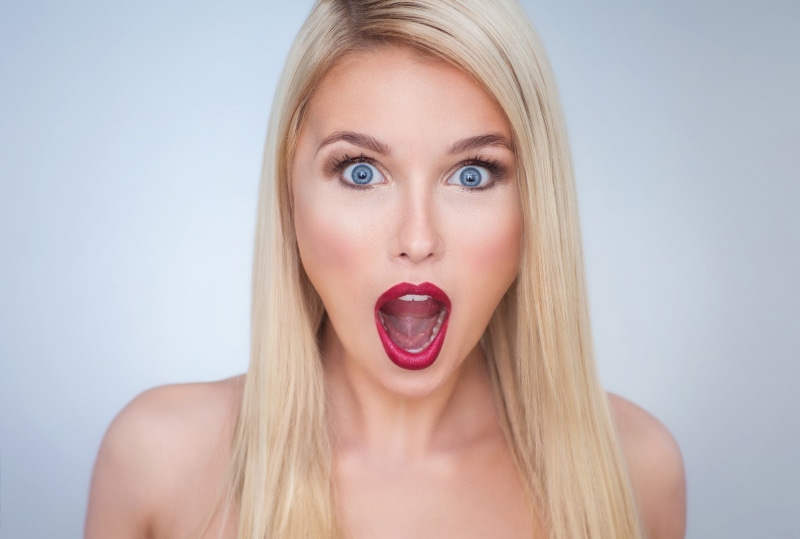 women, open mouth, blonde, model, 1080P