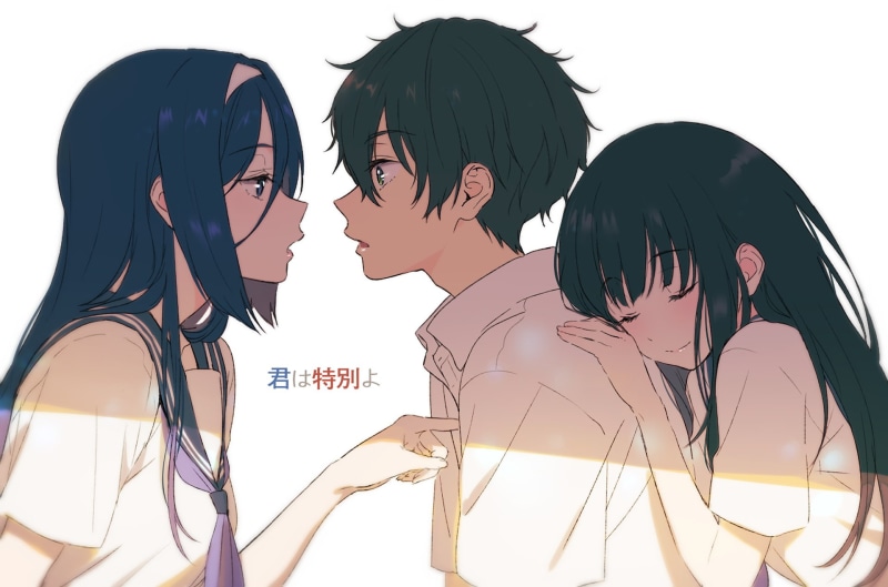 hair, Hōtarō Oreki, hairstyle, young adult, lifestyles, young women, side view, casual clothing, beauty, adult, white background, women, Anime, sister