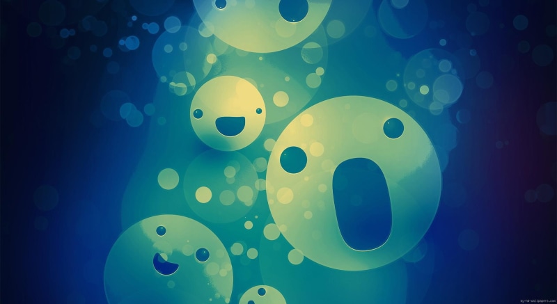 bubbles, smiley, face, printed, graphic, black, blue, grey, picture, faces, 1080P, diverse