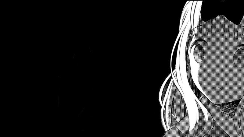 1080P, Kaguya-Sama: Love is War, black background, Chika Fujiwara