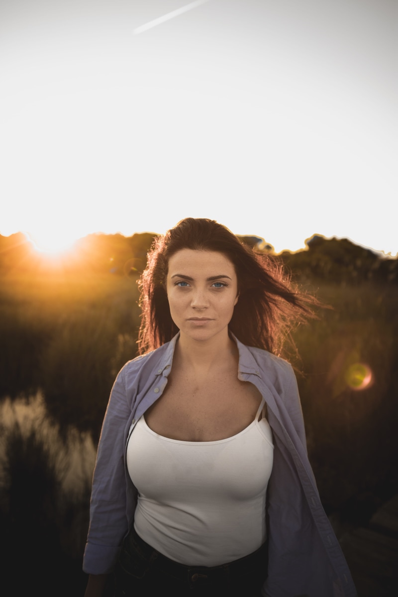fashion, nature, sun, girl, casual Clothing, only Women, sunlight, females, lifestyles, copy Space, relaxation, tree, model, part Of, sunset, long Hair