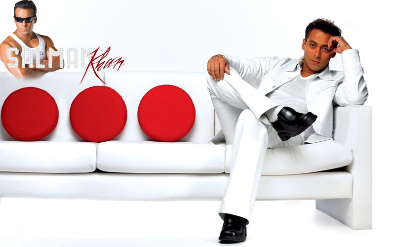 studio shot, one person, white, salman, overlay, Bollywood Celebrities, text, contemplation, front view, adult, lifestyles, emotion, indoors, red, full length