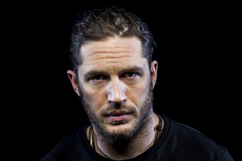 top, looking At Camera, one Person, mid adult, dark, s, studio Shot, close-up, stubble, cut out, human Face, beard, black Color, isolated On Black, hairstyle
