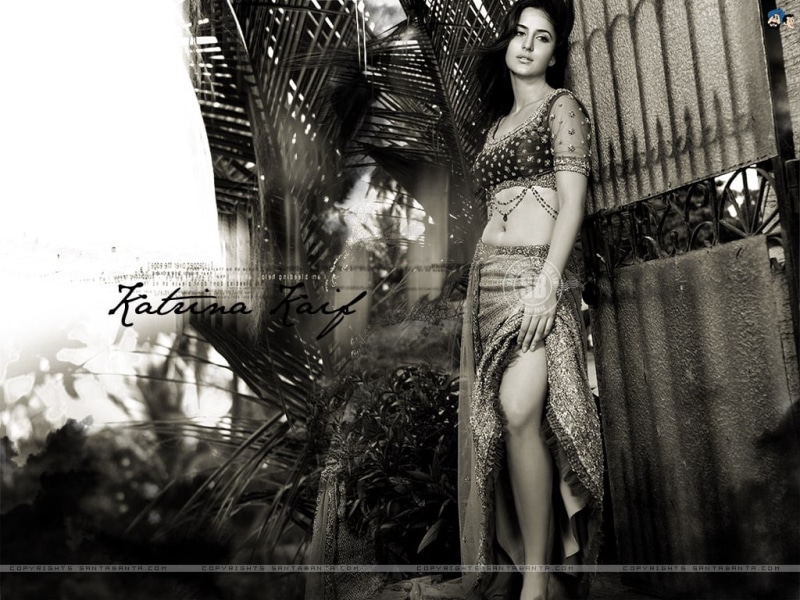 hd, Indian, black and white, beautiful, kaif, katrina, actresses, people, art, black, 480P, white