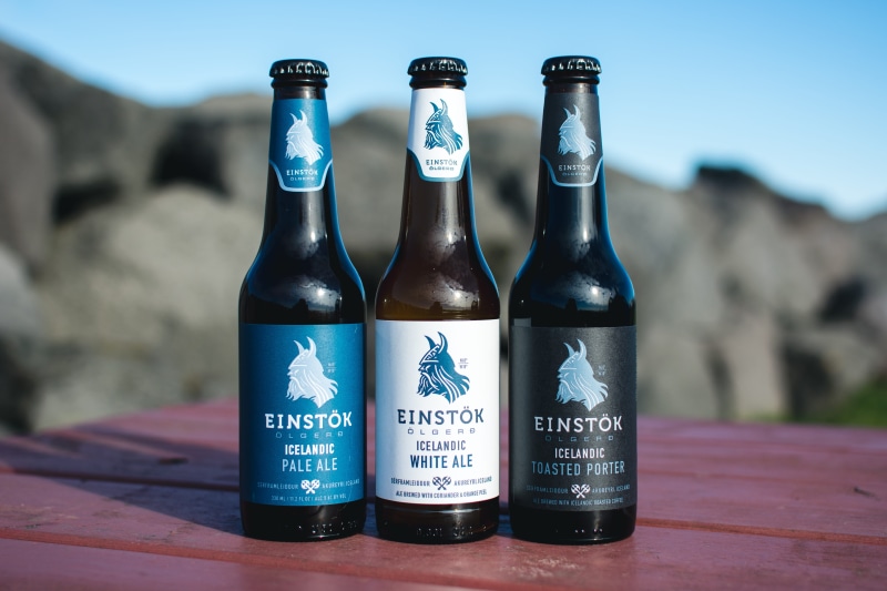 sky, outside, drink, outdoors, western script, close-up, refreshment, beers, container, nature, crafted, food and drink, editorial, Icelandic, no People