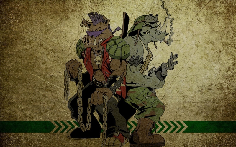 mutant, art and craft, no people, wall - building feature, day, wall, history, Teenage Mutant Ninja Turtles, 720P, cartoon, ninja, outdoors