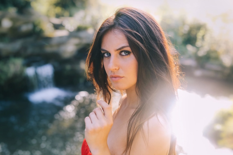 looking at viewer, Aurela Skandaj, looking at camera, adult, one person, face, real people, black hair, headshot, women, hairstyle, day, hair, portrait