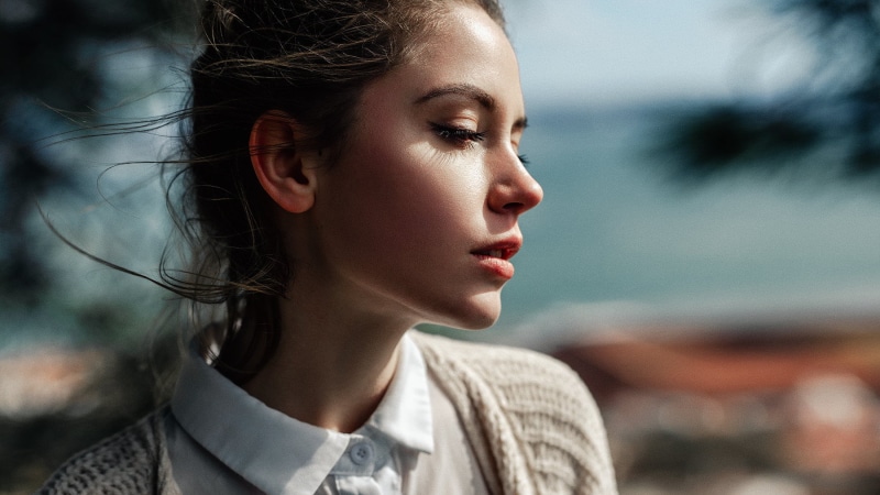 depression - sadness, young adult, beautiful woman, women, close-up, young women, 720P, beauty, contemplation, Yuriy Lyamin, beautiful people, looking
