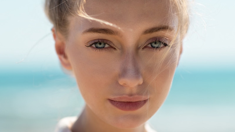 green eyes, 1080P, women, Mark Prinz, closeup, looking at viewer, face, portrait, blonde