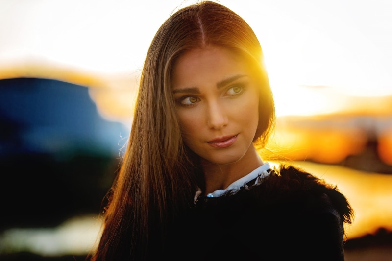 outdoors, hair, teenager, hairstyle, contemplation, one person, long hair, sky, auburn hair, straight hair, Mark Prinz, front view, 1080P, looking, headshot