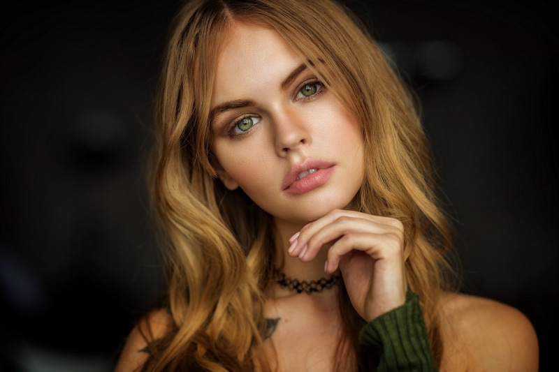 hand, look, lips, beautiful, Mark Prinz, girl, Anastasia Shcheglova, face, sweetheart, model, 1080P, hair, Rus