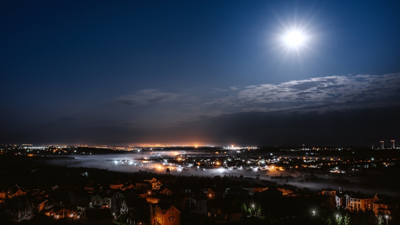 Igor Kondukov, the moon, Nizhny Novgorod, Igor Kondakov, Russia, night, 4K, lights