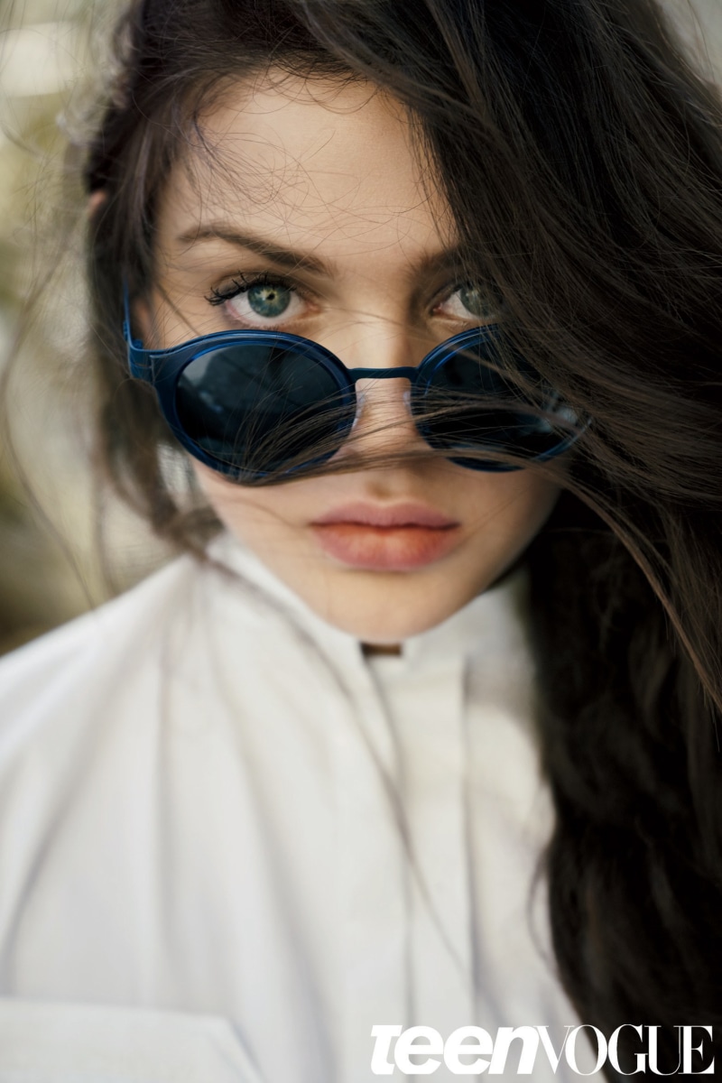 hair, sunglasses, depth of field, Odeya Rush, beauty, glasses, headshot, hairstyle, young adult, portrait, portrait display, human face, looking at viewer