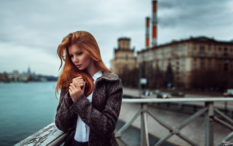 model, blond Hair, winter, urban, beautiful, females, urban Scene, smiling, fashion, sky, women, top, street, cheerful, relaxation, long Hair, young Women