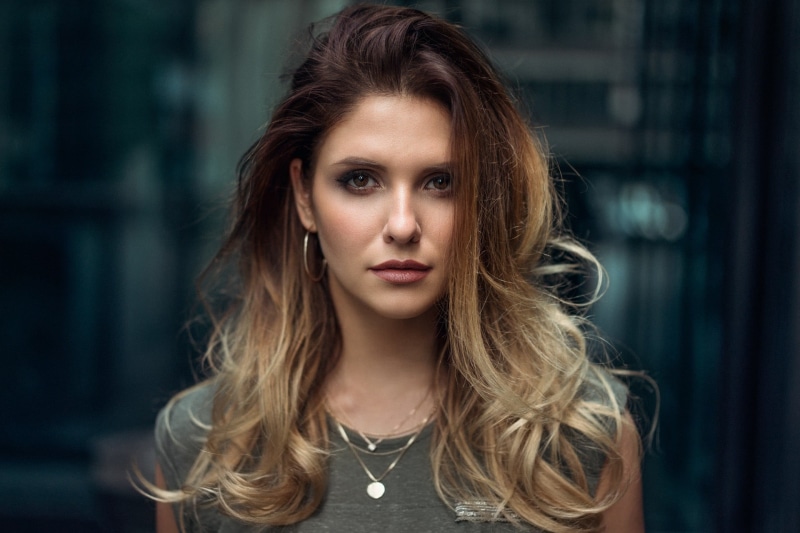 blonde, face, headshot, front view, brown hair, Martin Kühn, teenager, adult, long hair, young adult, hair, one person, 1080P, looking at camera, hairstyle