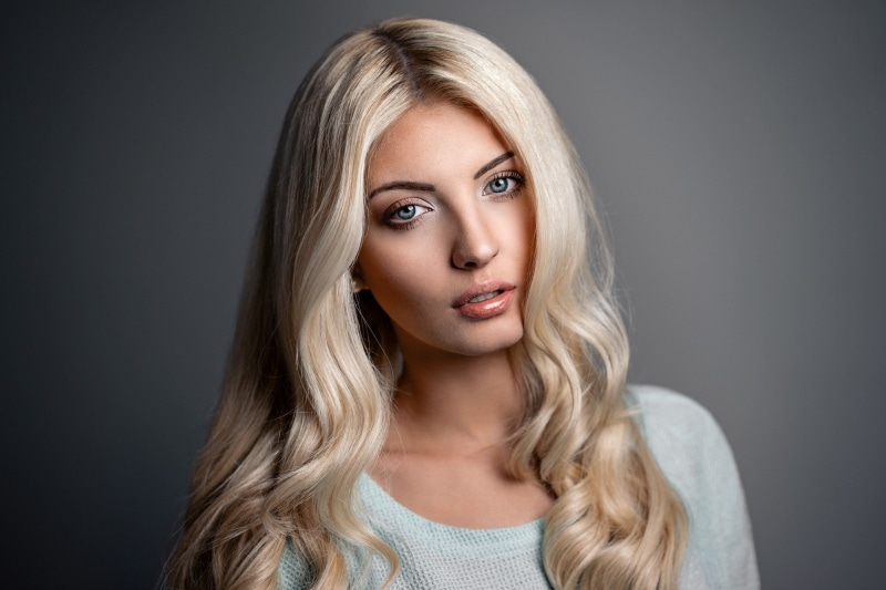 portrait, face, Blonde, Simple Background, 1080P, Ann Sophie, women