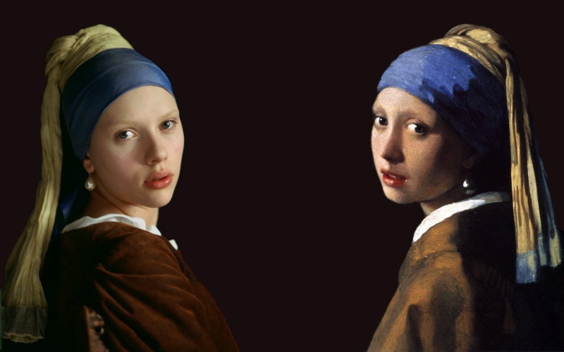 1080P, Actresses, Earrings, Scarlett Johansson, Artwork, Girl, Pearl, Vermeer, Painting