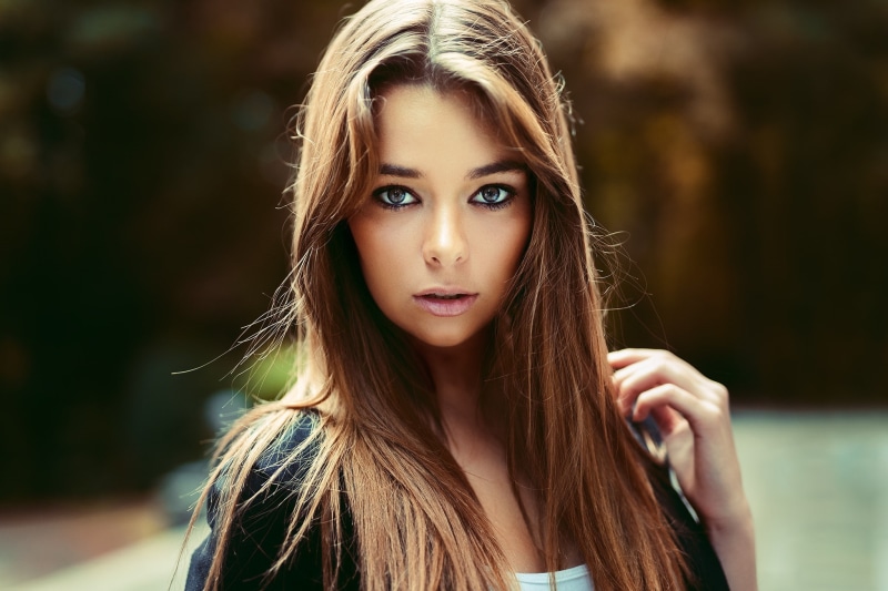 eyeliner, portrait, Maxime Prokaz, women outdoors, looking at viewer, women, 1080P, brunette