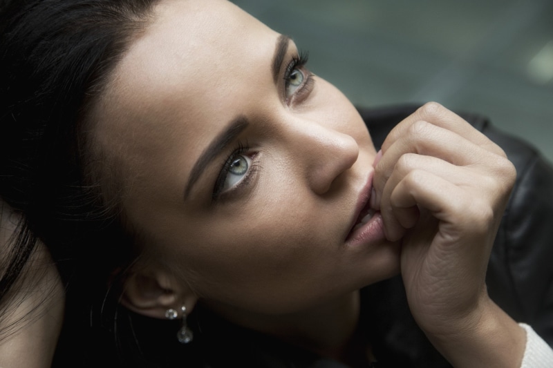 1080P, face, Angelina Petrova, finger on lips, women, portrait, model